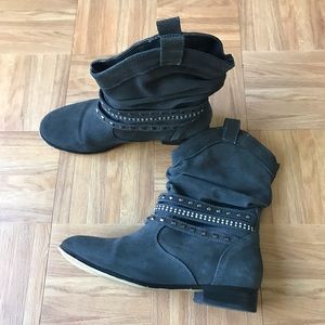 Gabriella Rocha Gray Rhinestone boots